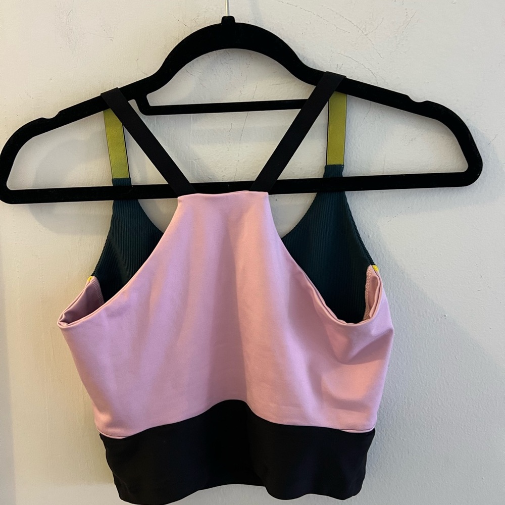 Puma TZ crop top, green/pink/black, size small - Picture 12 of 12